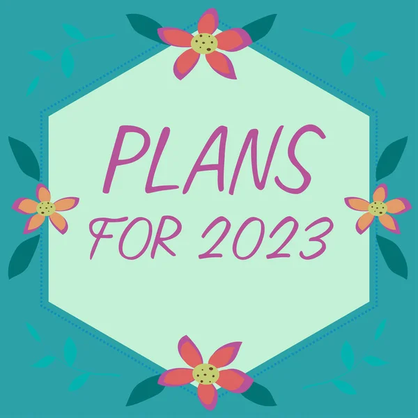 Rukopisný Text Plány Pro Rok 2023 Obchodní Přehled Záměr Nebo — Stock fotografie