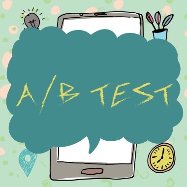 El yazısı imzası A by B Test, İş konsepti Basit Kısa Anket Araştırma Sorgu Anketi
