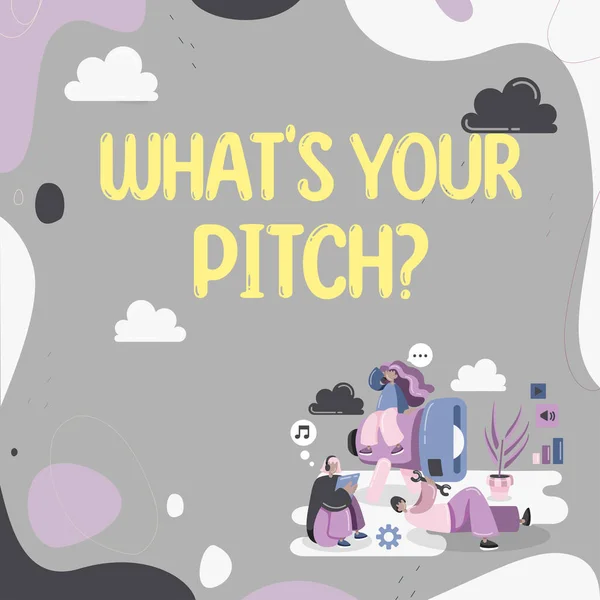 Tekst Pisma What Your Pitch Business Concept Make Determined Effort — Zdjęcie stockowe