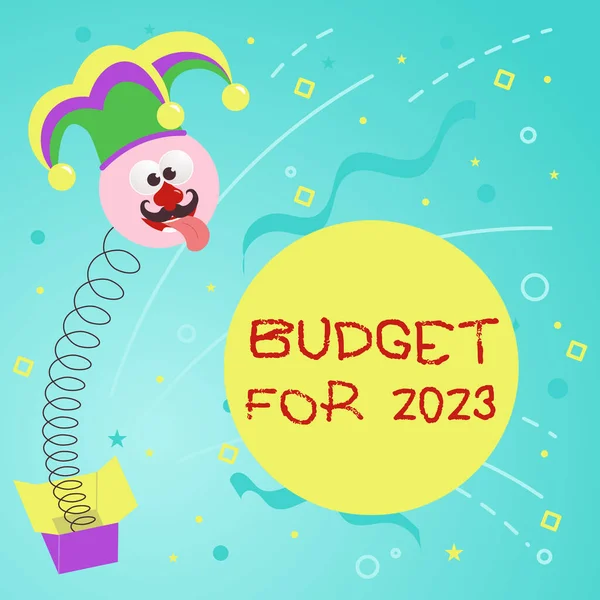 Indicación Conceptual Presupuesto 2023 Enfoque Empresarial Estimaciones Escritas Ingresos Gastos —  Fotos de Stock