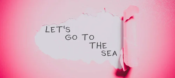 Conceptuele Bijschrift Let Sea Concept Betekent Uitnodiging Voor Een Vakantie — Stockfoto