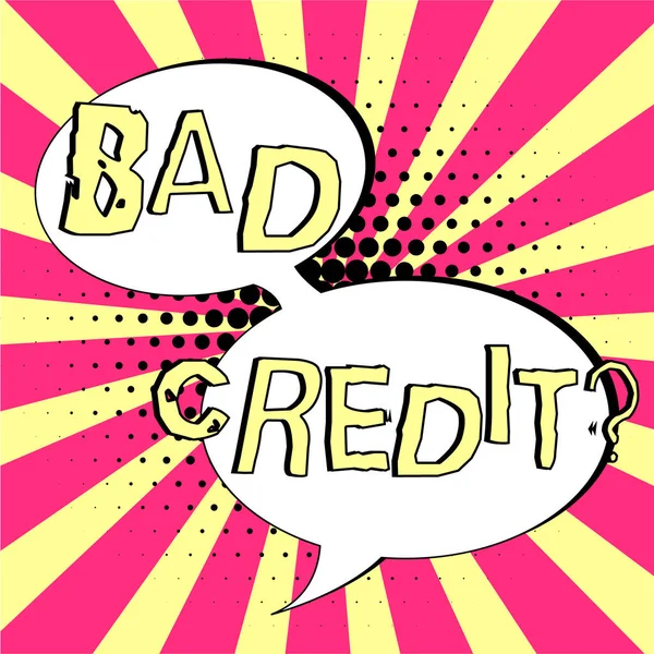 Tekst Pisma Bad Credit Słowo Oferowanie Pomocy Przejściu Pożyczki Następnie — Zdjęcie stockowe