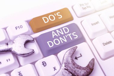 Yazı başlığı Do 's And Don T' s 'i sunar. İnsanın kafasında bir şey hakkında kafa karışıklığı üzerine yazılmış bir söz.