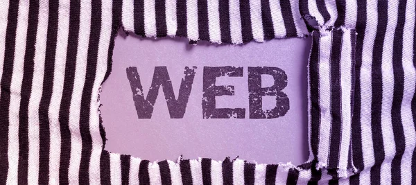 Text Bildtext Presenterar Web Business Idé Ett System Internetservrar Som — Stockfoto
