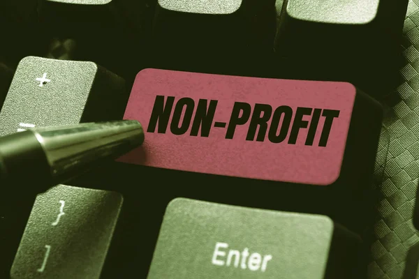 Szöveges Felirat Amely Bemutatja Nonprofit Üzleti Megközelítést Amely Termékeket Vagy — Stock Fotó