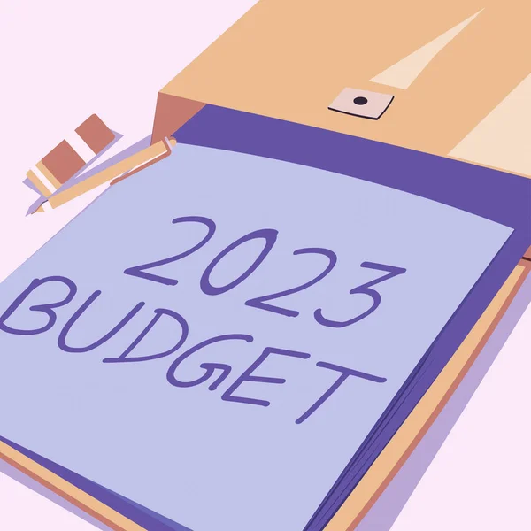 Tekst Inspirujący 2023 Budżet Podejście Biznesowe Biznesowy Plan Finansowy Nowy — Zdjęcie stockowe