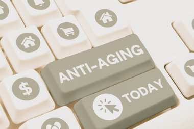 Yaşlanma Karşıtı Sözcük, Yaşlanmayı önleyen bir ürünün üzerine yazılan metin işareti