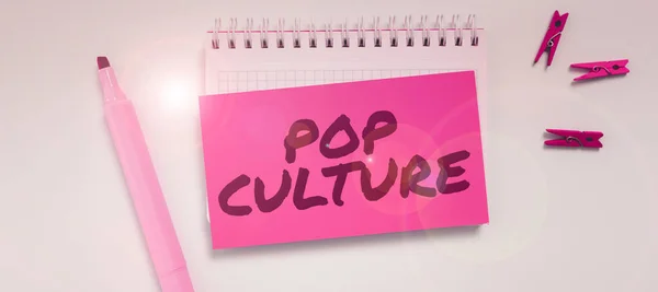Conceptuele Bijschrift Pop Culture Business Showcase Beschrijft Levensstijl Smaak Van — Stockfoto