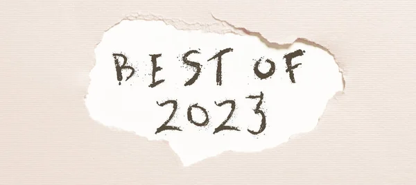 Teks Tulisan Tangan Terbaik Tahun 2023 Gambaran Bisnis Yang Luar — Stok Foto