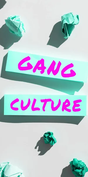 Konceptuální Zobrazení Gang Kultura Obchodní Přehlídka Konkrétní Organizace Zločinců Nebo — Stock fotografie