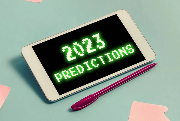 Text Som Visar Inspiration 2023 Förutsägelser Ord För Lista Över — Stockfoto