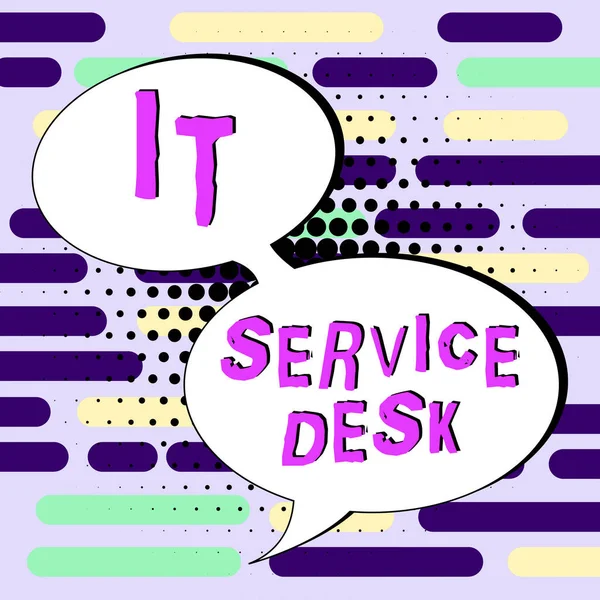 2017 Text Sign Showing Service Desk Word Technological Support Online — 스톡 사진