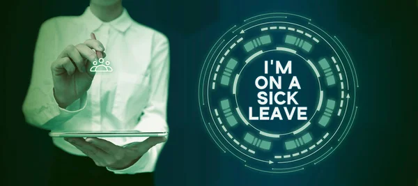 Handskrift Tecken Sick Leave Internet Concept Betalat Ledighet Från Arbetet — Stockfoto