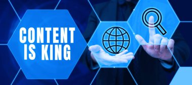 İçeriğin gösterildiği tabela kraldır, Kavramsal fotoğraf içeriği bugünün pazarlama stratejilerinin kalbidir