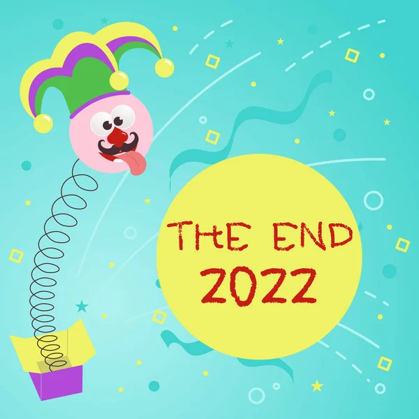 Ручне Написання Підпис Кінець 2022 Концепція Означає Щасливі Дні Завершення — стокове фото