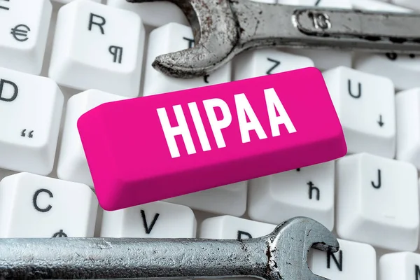 Tekst Bijschrift Presenteren Hipaa Bedrijfsoverzicht Acroniem Staat Voor Health Insurance — Stockfoto
