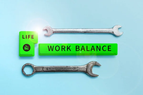 Letrero Escritura Mano Life Work Balance Enfoque Empresarial Estabilidad Que — Foto de Stock