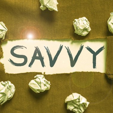 Kavramsal ekran Savvy, pratik konulardaki algı ve algı için kelime