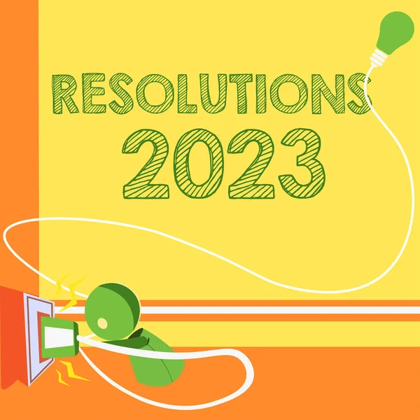 Écriture Texte Résolutions 2023 Internet Liste Conceptuelle Des Choses Souhaite — Photo