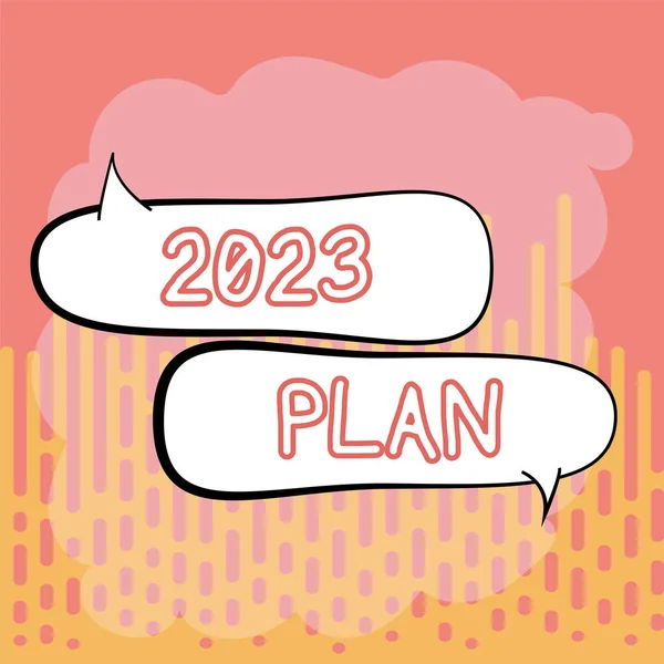 Texte Inspirant 2023 Plan Internet Concept Définissant Vos Objectifs Plans — Photo