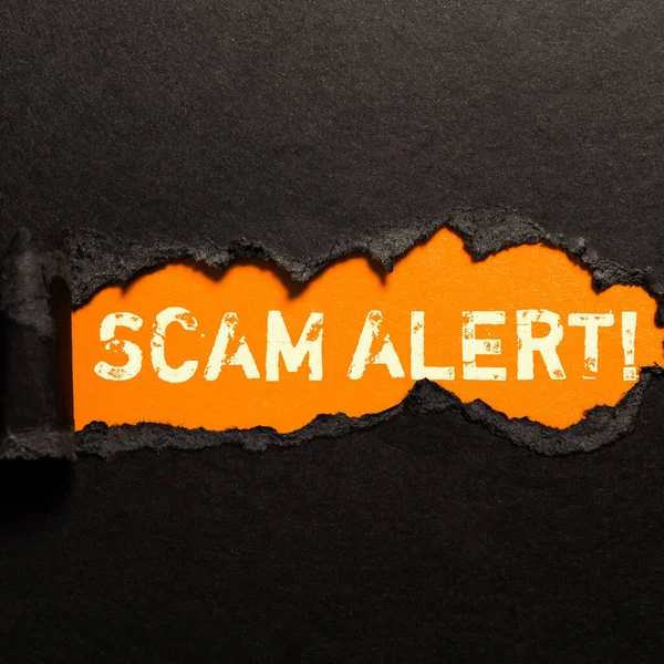Text showing inspiration Scam Alert, Business showcase warning someone about scheme or fraud notice any unusual