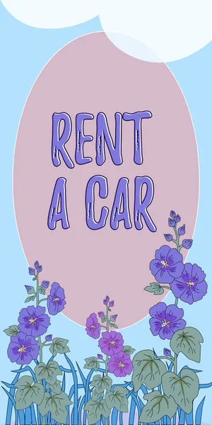 Texto Que Mostra Inspiração Rent Car Foto Conceitual Pagando Pelo — Fotografia de Stock