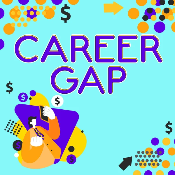 Inspiratie Uithangbord Career Gap Bedrijfsoverzicht Een Scène Waarin Een Tijdje — Stockfoto