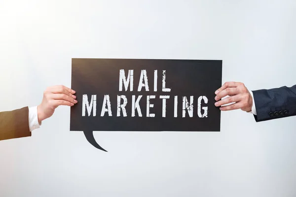 Εγγραφείτε Εμφάνιση Mail Marketing Business Βιτρίνα Στέλνοντας Ένα Εμπορικό Μήνυμα — Φωτογραφία Αρχείου