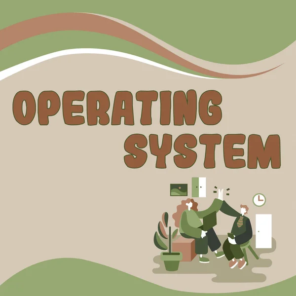 Inspiração Mostrando Sinal Sistema Operacional Software Ideia Negócio Que Suporta — Fotografia de Stock