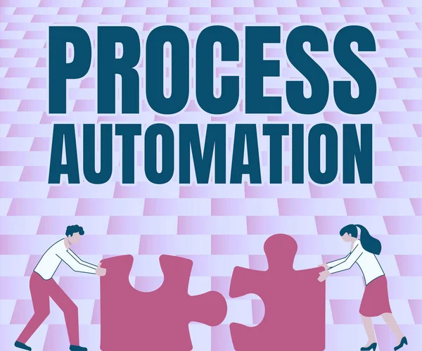 Signe Texte Montrant Process Automation Business Présente Utilisation Technologie Pour — Photo