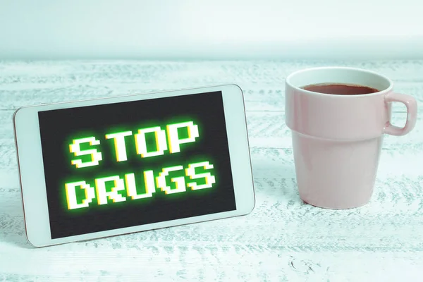 停止吸毒 商界的做法结束了对海洛因或可卡因等药物的依赖 — 图库照片