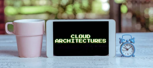 Inspiração Mostrando Sinal Arquiteturas Nuvem Conceito Internet Várias Aplicações Software — Fotografia de Stock