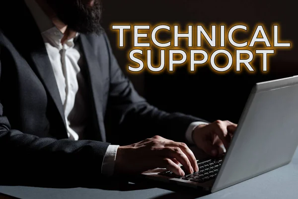 Conceptual Display Technical Support Conceptual Photo Service Provided Hardware Software — Stock Photo, Image