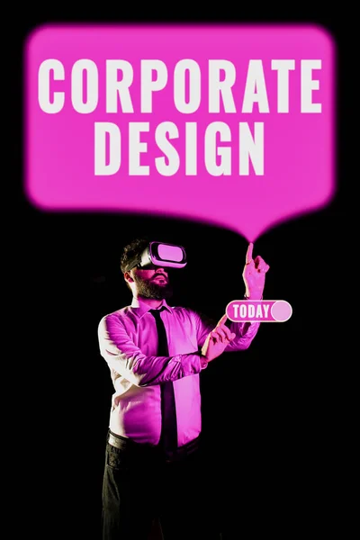 Signe Écriture Main Corporate Design Internet Concept Conception Graphique Officielle — Photo