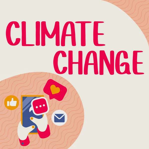 Handschrift Klimaatverandering Business Showcase Toename Wereldwijde Gemiddelde Temperatuur Weersverandering — Stockfoto