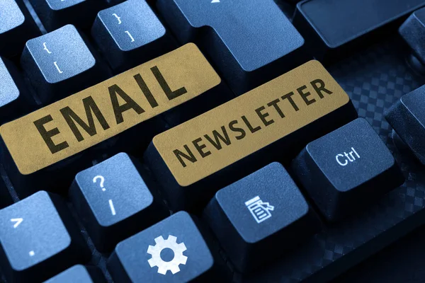 Texte Manuscrit Email Newsletter Business Concept Email Envoyé Pour Informer — Photo