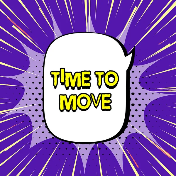 Wyświetlanie Znaku Time Move Zmiana Podejścia Biznesowego Ten Sam Sposób — Zdjęcie stockowe
