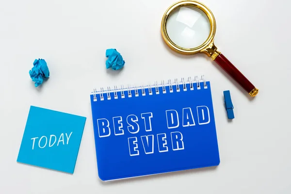 Text Caption Presenting Best Dad Ever Business Approach Appreciation Your — Stock Photo, Image