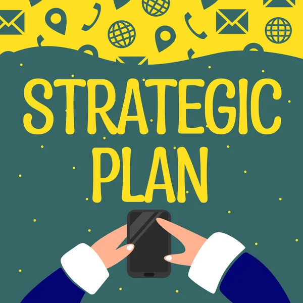 Conceptueel Bijschrift Strategisch Plan Internet Concept Een Systematisch Proces Van — Stockfoto