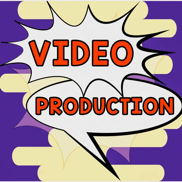 Bir Fikri Video Filtrelemeye Dönüştüren Video Üretimini Kavramsal Fotoğraf Sürecini — Stok fotoğraf