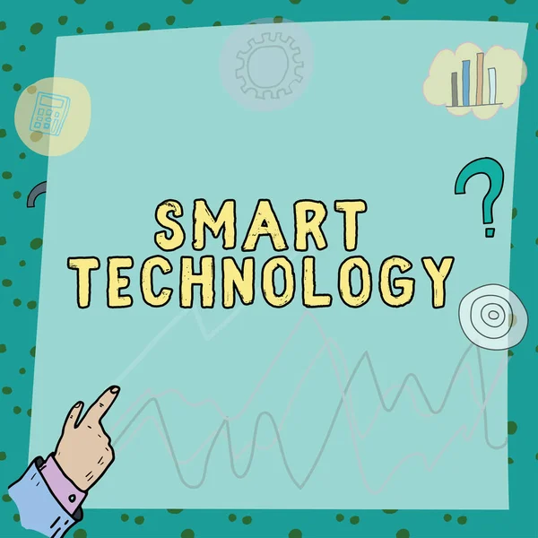 Tekst Pisma Smart Technology Internet Concept Używany Ochrony Zapobiegania Błędom — Zdjęcie stockowe