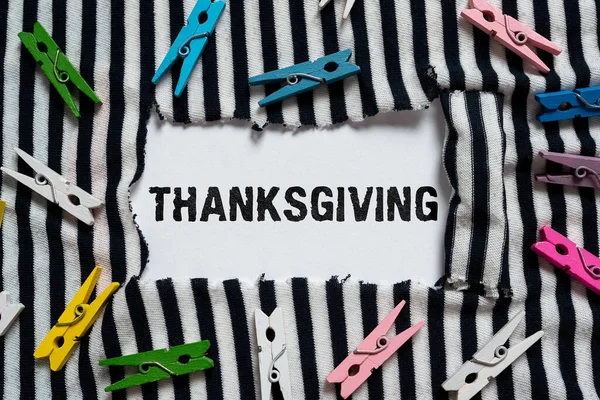 Konceptuell Bildtext Thanksgiving Word För Tacksamt Erkännande Förmåner Gynnar Särskilt — Stockfoto