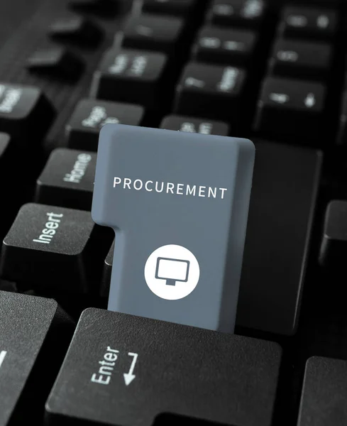Text Showing Inspiration Procurement Business Showcase Procuring Purchase Equipment Supplies — Stock Photo, Image