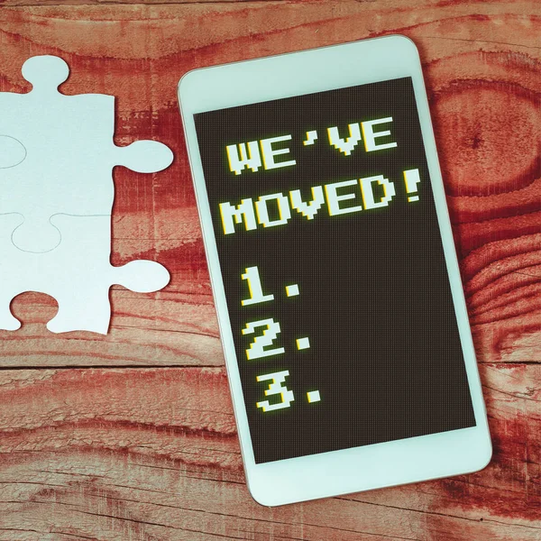 Texto Que Presenta Moved Internet Concept Going Live Place Another — Foto de Stock