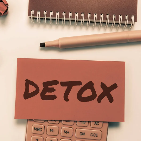 Ispirazione Che Mostra Segno Detox Business Concept Momento Dieta Nutrizione — Foto Stock
