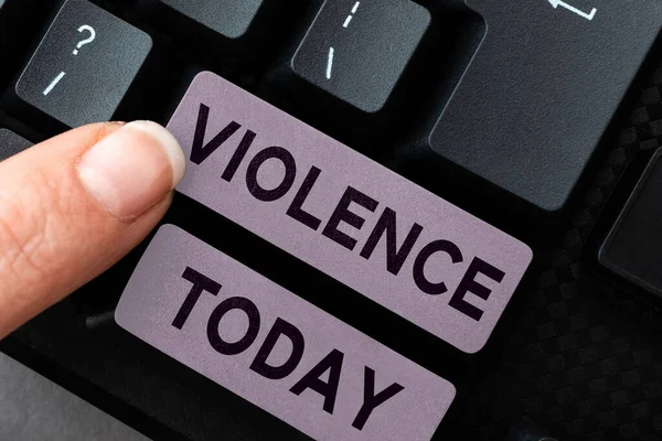 stock image Writing displaying text Violence, Business overview the use of physical force to injure, abuse, damage or destroy