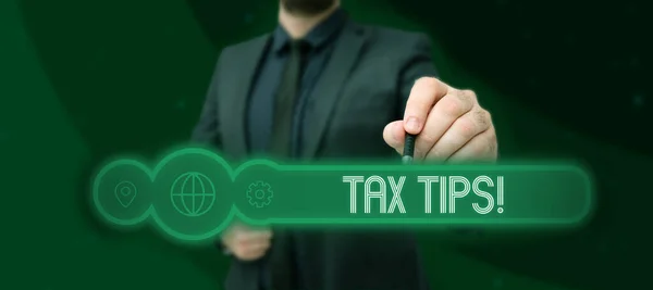 Handschriftliche Steuertipps Konzept Hilfestellung Ideen Für Die Besteuerung Erhöhung Der — Stockfoto