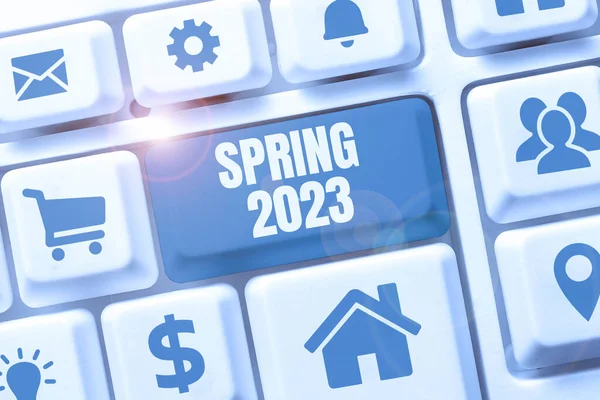 Spring 2023 인터넷 데이터베이스 Business Conception Time Year — 스톡 사진