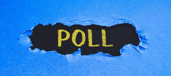 Handschrifttekst Poll Business Showcase Record Van Het Aantal Uitgebrachte Stemmen — Stockfoto