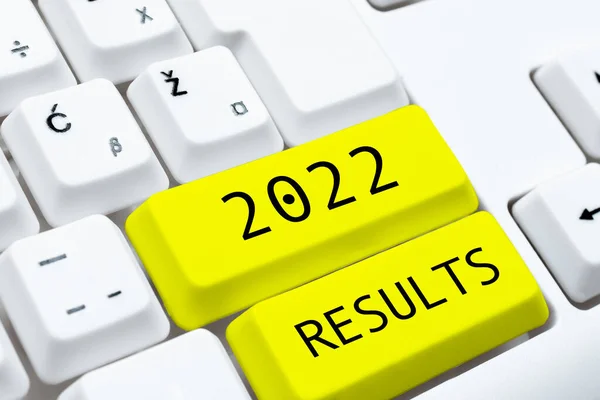 Inspiration Visar Tecken 2022 Resultat Företagande Visa Upp Något Resultat — Stockfoto